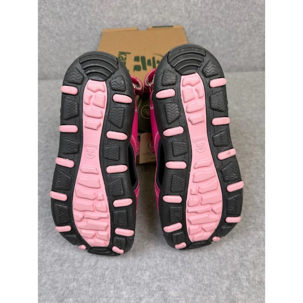 Kamik SeaTurtle2 Pink Closed Toe Sandals Girls Size 4 Water Friendly Vegan Shoes